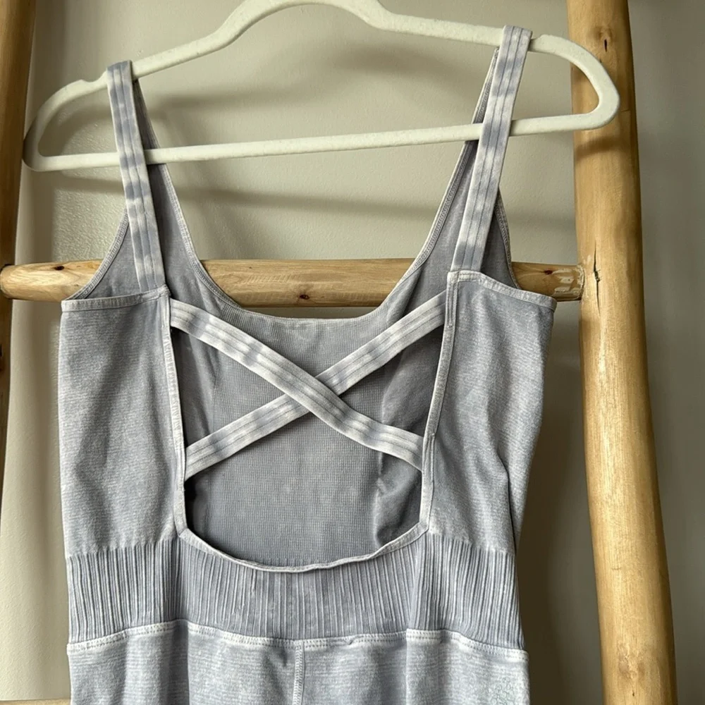 FP Movement by Free People Good Karma Onesie One Piece Jumpsuit in Ice Gray M/L - Picture 12 of 14